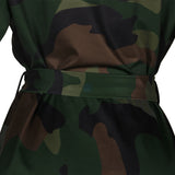 Women Causal Camouflage Button Bandage Top