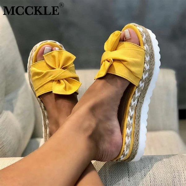 Women Summer Bow-Knot Platform Sandals